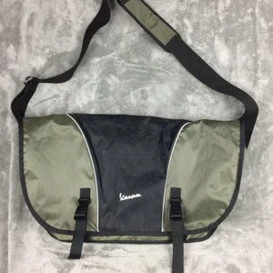 Vespa Bag Messenger Crossbody Scooter Laptop Commuter Green - Foto 1 di 15