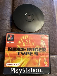 Ridge Racer Type 4 PS1 Game Ex-Rental Blockbuster Rare Disc PAL - Picture 1 of 6