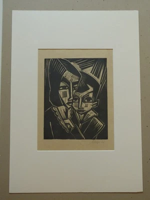 Emil Maetzel 1877-1955  Linolschnitt UK - Bild 1 von 4