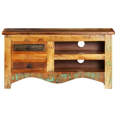 TV Stand Varied Solid Reclaimed Wood 31.5 x 11.8 x 15.7 in vidaXL - Image 1 of 4
