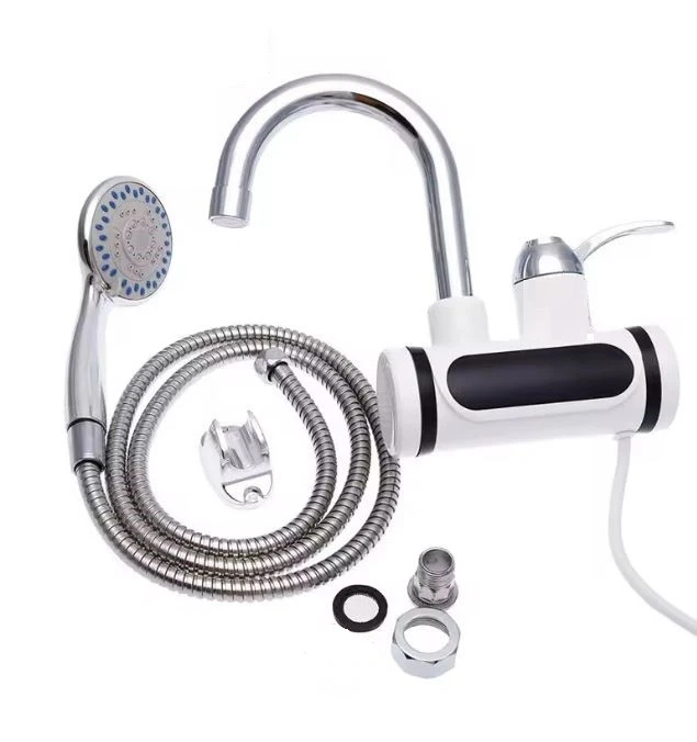 AZPRIME RUBINETTO ELETTRICO CON DOCCIA CON ATTACCO A MURO, CALDAIA ACQUA CALDA CON DI...