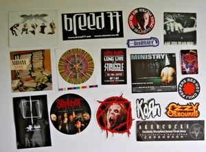 Heavy Metal STICKER LOT Set Ozzy Osbourne Nirvana Korn Breed 77 Slipknot RHCP - Picture 1 of 6