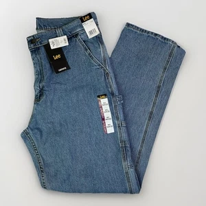 LEE Loose Fit Mens Carpenter Denim Jeans Light Wash Size 34 X 32 - Picture 1 of 7