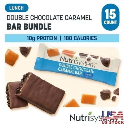Chocolate Caramel Protein Bars Weight Loss Snack 10g Protein 15 Count Pack New - Image 1 of 4