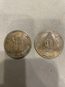 Lot Of 2 Medal Token Coin - Picture 1 of 5