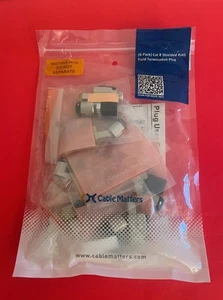 Paquete de 6 conectores de enchufe de terminación de campo blindados RJ45 Cat 8 sin herramientas - Imagen 1 de 2