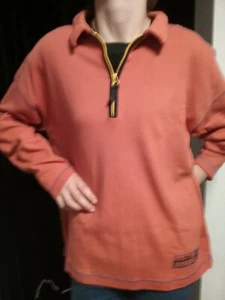 Poloshirt, Sommer, unisex, Kragen-XXL BIG-lachs-orange, LOGO, gebraucht, Vintage - Bild 1 von 2