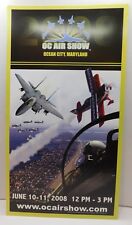 2008 Ocean City Md Maryland Air Show Poster 24" x 13" Airplane Aircraft Sign 