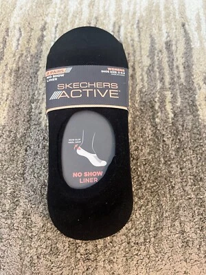 Calcetines para mujer Skechers Active No Show Liner - Paquete de 8, blancos/negros/grises Foto 1 de 4