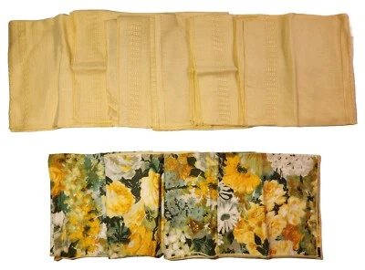 (10) Cloth Cotton Yellow Spring  Springtime Floral 14.5x14.5" Napkins Dining - Image 1 of 4