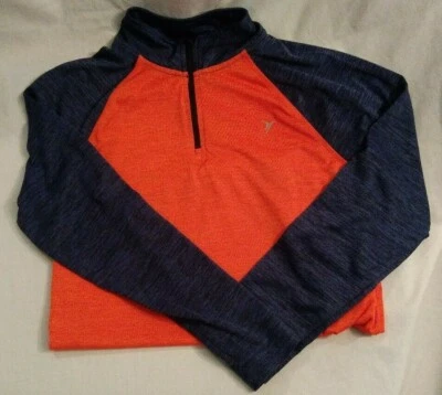 Old Navy Youth XL Go Dry Shirt Active Sports Orange, Blue, Black, 1/4 Zip Used - Image 1 of 4