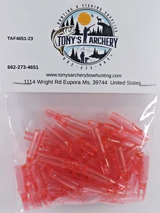 Archery Nocks 6.2mm/0.246" Transparent Orange 50PK - Picture 1 of 3