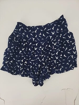Womens Juniors Love, Fire Bird Shorts Blue Size S - Image 1 of 4