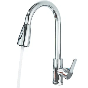 Miscelatore rubinetto cucina estraibile con doccetta monocomando lavello cromato - Foto 1 di 14