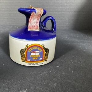 Vtg Rum Bottle PRUSSER’S RUM British Navy EMPTY Mini Stoneware Jug Decanter - Picture 1 of 12