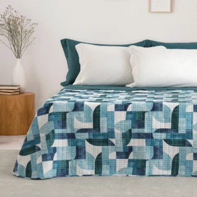 Trapuntino Stampato Lennart di Linea Oro, Copriletto Trapuntato Imbottitura 100g - Immagine 1 di 2