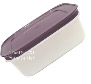 Tupperware Freezer Mates Plus Small Snowflake 1 3/4 c Container Purple Seal Lid - Picture 1 of 3