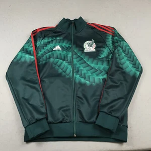 Mexico Soccer Jacket Mens Large Green Adidas 2022 2023 Full Zip Training Bomber - Picture 1 of 9