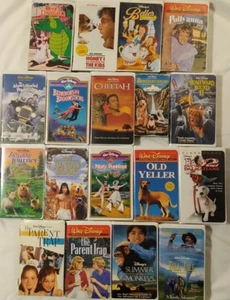 18 VHS Disney Petes Dragon Honey Shrunk Pollyanna Absent Minded Bedknobs Homewar - Picture 1 of 24