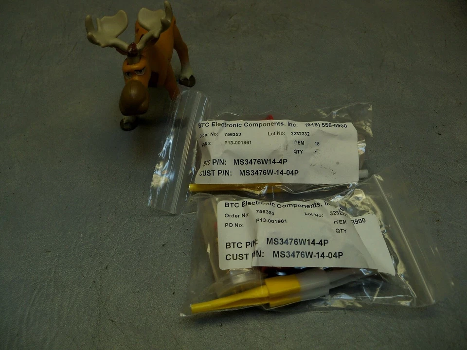 BTC Aero MS3476W14-4P Circular Connector MIL Spec Straight Plug Lot of 2 - Image 1 of 4