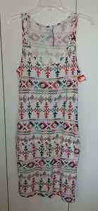 LASCANA LADIES SLEEVELESS KNIT LOW-WAIST PULLOVER DRESS-8(40)-NWT-SOUTHWESTERN - Picture 1 of 5