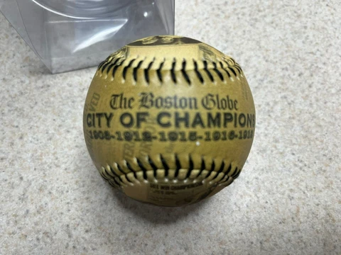 The Boston Globe City of Champions Collectable Ball Baseball Boston Red Sox Cover