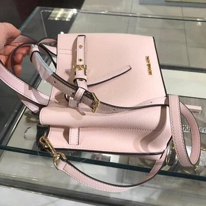 MICHAEL KORS EMILIA SMALL SATCHEL CROSSBODY MESSENGER BAG PINK LEATHER HANDBAG - Picture 1 of 11