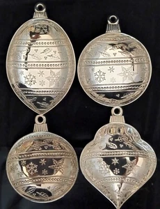 4 International Silver Company Weihnachtsschmuck Süßigkeiten Schmuck Schmuck Geschirr POLIERT - Bild 1 von 13