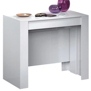 Mesa Extensible para Comedor, Salon o Cocina en Blanco Brillo 90 x 237 x 78 cm - Imagen 1 de 7