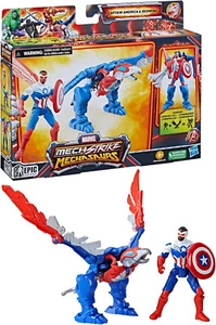 Marvel 4" Captain America & Redwing Mech Strike Mechasaurs Action Figure Combine - Picture 1 of 9