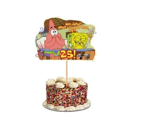 PERSONALISED SPONGE BOB WHAT'S FUNNIER THAN 24? Cake Topper /Decoration Party - Picture 1 of 1