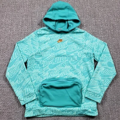 Nike Hoodie Boys XL Green Sweatshirt Cargo Pocket Center Logo Kids Youth - Image 1 of 4