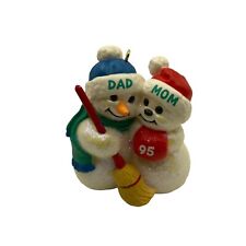 Hallmark Keepsake Ornament Mom and Dad Snowman Glitter 1995