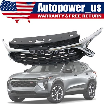 Conjunto de parrilla superior delantera cromada para Chevrolet Trax LS LT 2024 2025 42887630 Foto 1 de 4