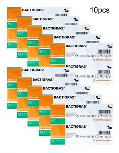 BACTIGRAS Total Antiseptic First Aid Wound Dressing 10cm x 10cm - PACK OF 10 - Picture 1 of 2