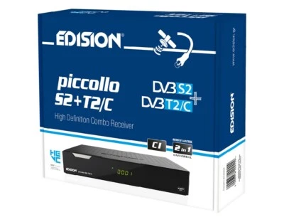 Decoder Edision Piccollo Combo DVB-S2/T2 HEVC H265 FHD Configuato Tivu Sat - Immagine 1 di 4