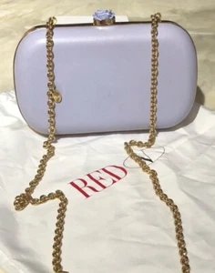 Vintage Red Valentino Garavani Lilac Rose Clasp Capsule Clutch Crossbody Handbag - Picture 1 of 16