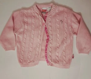 Vintage McKids Girls Pink Cardigan 24 Months 1990s Sweater - Picture 1 of 3