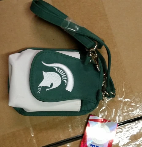 Michigan State Spartans Purse Plus Touch Phone  ID Wallet Charm 14 Gift Compact Cover