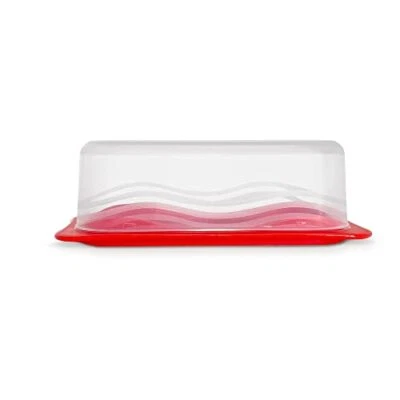 Plastic Butter Dish with Clear Lid Hand Slicing Butter Holder Keeper for Fridge - Image 1 of 4