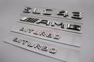 4 SLC43 AMG BITURBO 4 MATIC Letters Trunk Emblem Badge Sticker for Mercedes Benz - Picture 1 of 7
