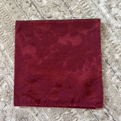 Waterford Juego de 4 Servilletas Borgoña Damasco Algodón Poliéster Tela 19 X 19 Foto 1 de 2