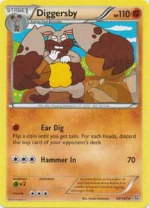 2x (XY05-090) Diggersby Rare Pokemon XY Primal Clash Card # 90 - Picture 1 of 1
