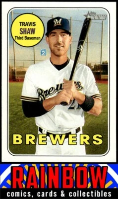 2018 Topps Heritage #204 Travis Shaw - Image 1 of 2