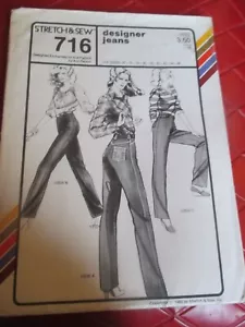 JEANS DA DONNA VINTAGE NON TAGLIATI STRETCH & CUCITI DESIGNER MODELLO DA CUCITO - #716 - ANNI '80 - Foto 1 di 2