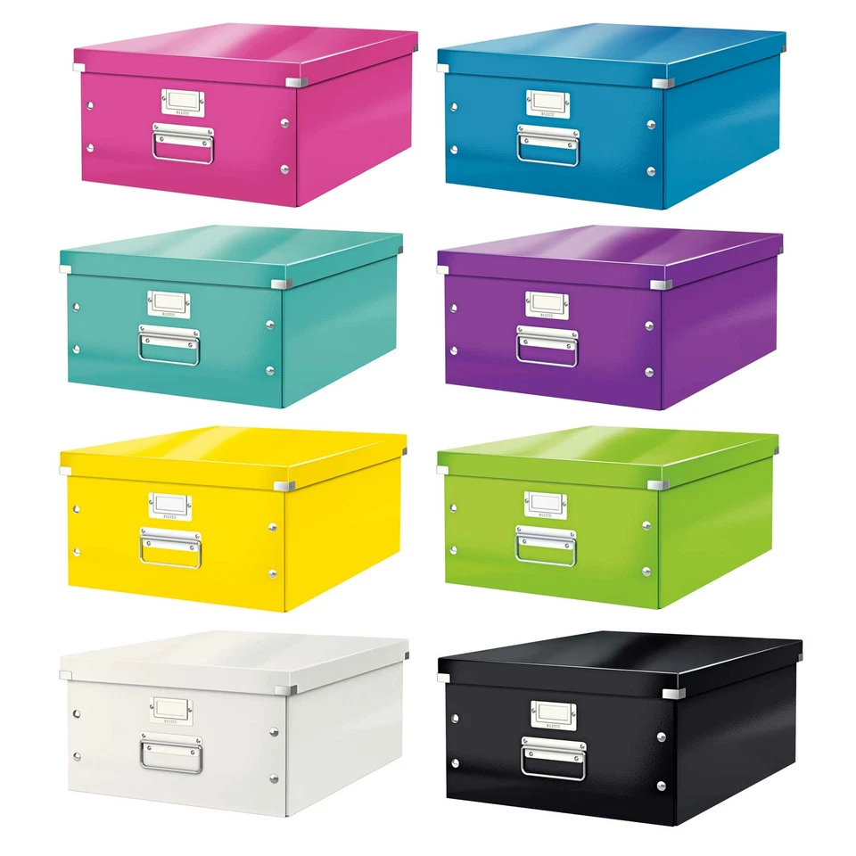 Leitz 6045 Aufbewahrungsbox Archivbox mit Deckel Click & Store, groß (für A3) - Bild 1 von 1