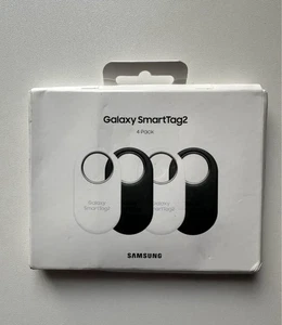 Samsung Galaxy SmartTag2 Bluetooth Tracker Pack of 4 White Black NEW - Afbeelding 1 van 4