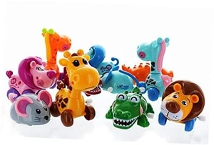 12 Pieces 3” - 4” Assorted Zoo Animal Wind Up Toys for Kids Party Favors - - Picture 1 of 6