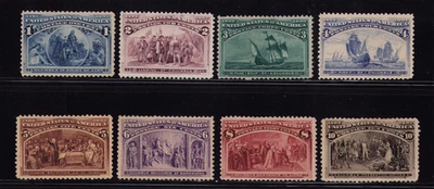 1893 US Columbian Exposition SC 230-237 Partial Set of 8 - MH Mint MH/MLH F/VF+ - Image 1 of 3