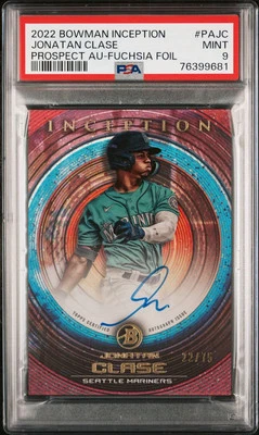 2 cards-2022 Bowman Inception Jonatan Clase Fuchsia Auto /75 and 2022  Sterling  - Image 1 of 4